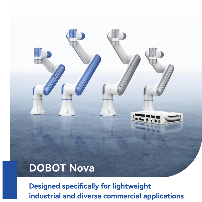 Dobot Nova Serie in Blau und Grau