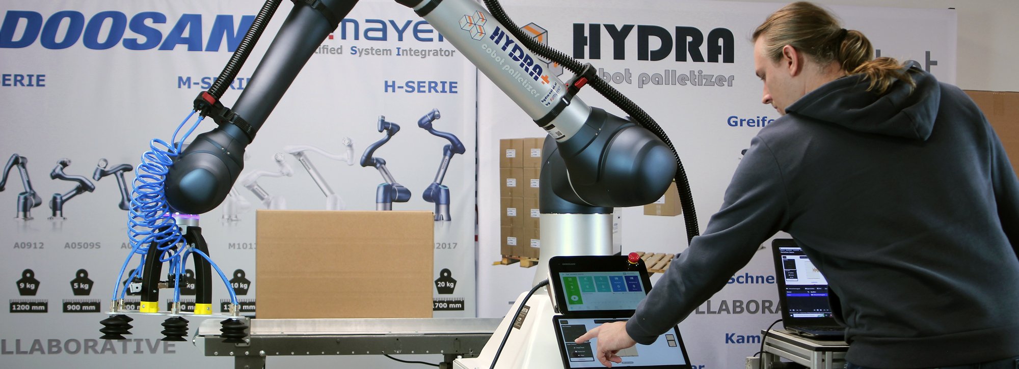 Anwenderfreundliche Software für den automatischen Palettierer