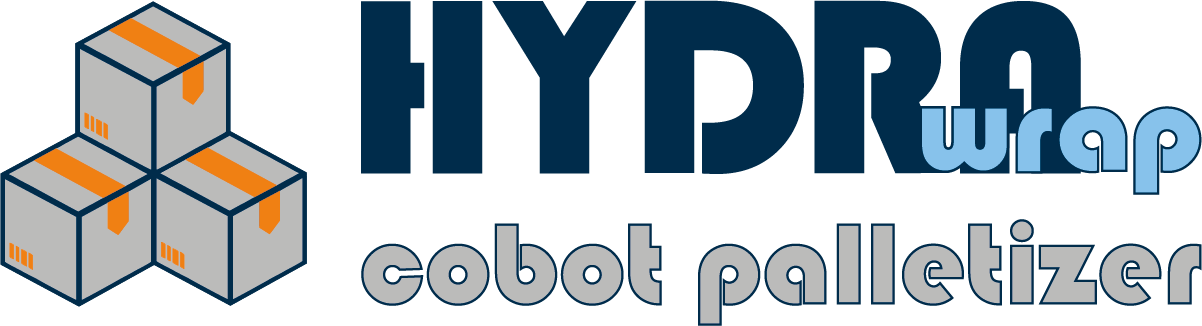 Logo Hydra Wrap, Palettierer mit Palettenwickler.