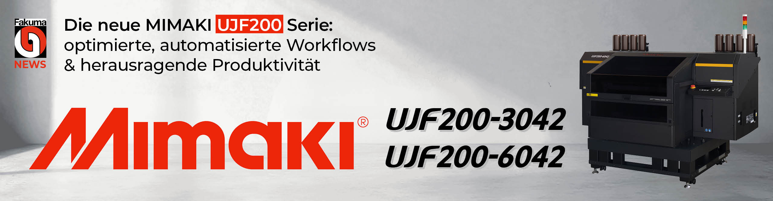 Mimaki launched die neue ujf-200-Serie auf der Fakuma 2026
