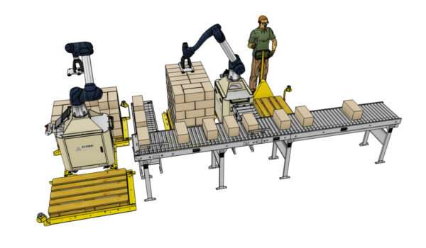 Hydra Palettierer CAD End-of-Line Simulierung